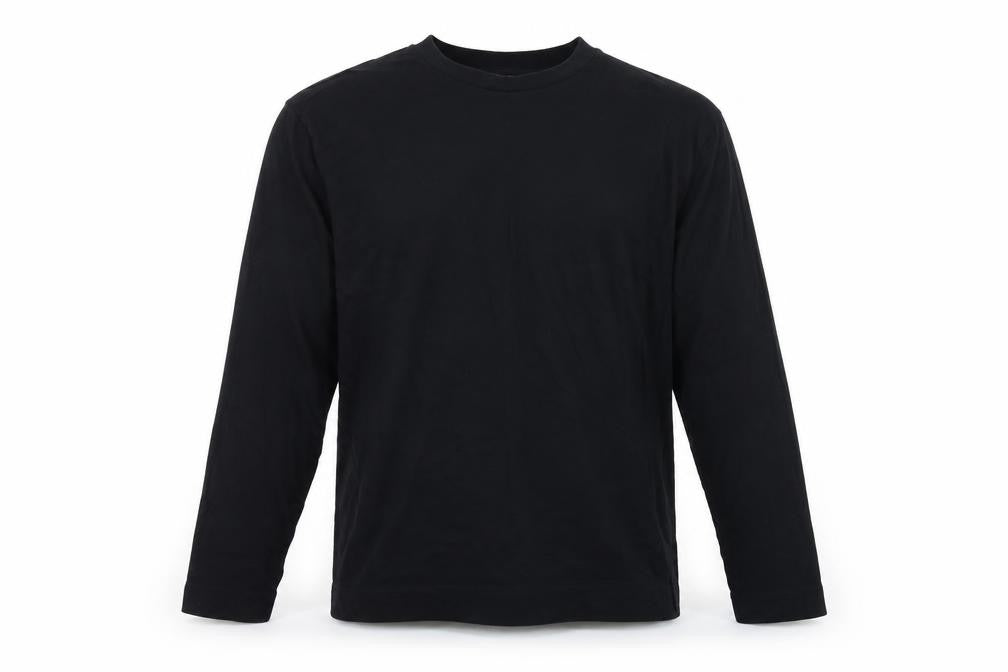 Collusion Men's Black M Long Sleeve Crew Neck Cotton T-Shirt