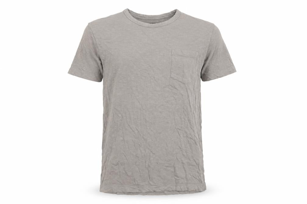 French Connection Men Grey Size S Regular Pocket Crew Neck T-Shirt