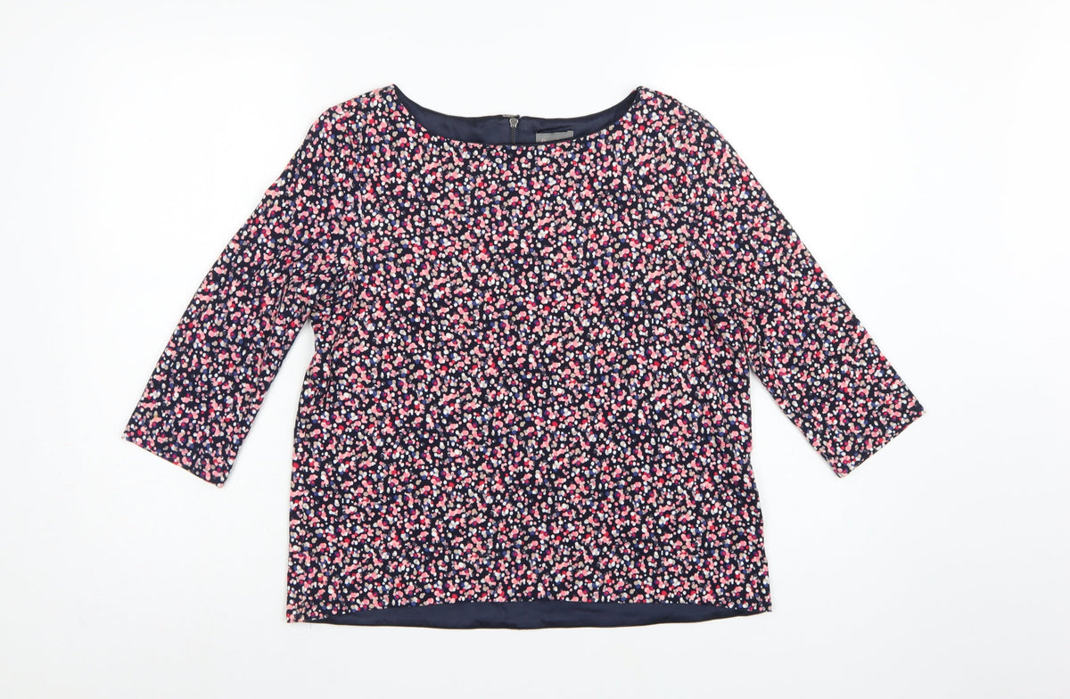 Phase Eight Women Multicoloured Floral 3/4 Sleeve Blouse Size 10