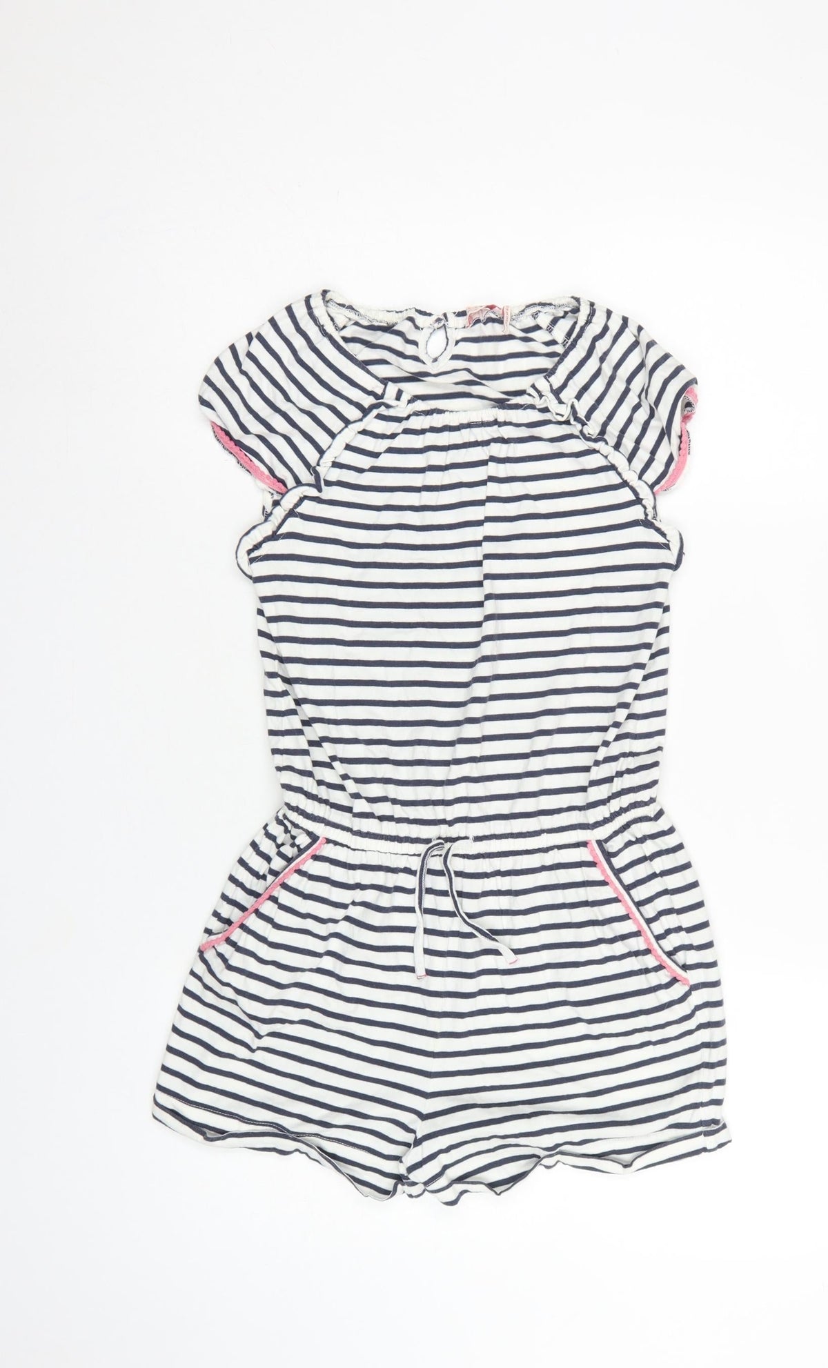 FatFace Girls Multicoloured 12-13 Years Striped Playsuit Pockets