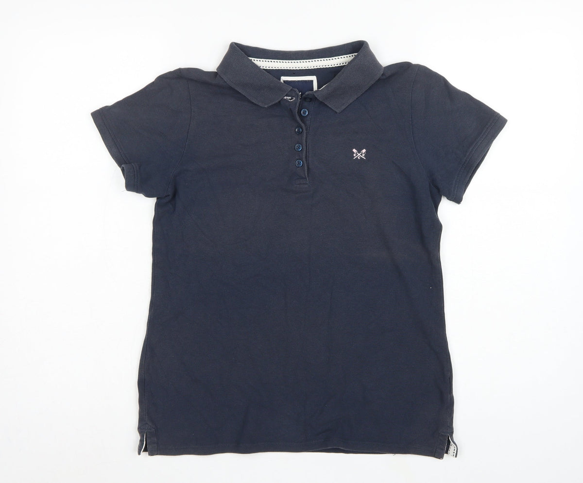Crew Clothing Company Women’s Navy Size 12 Classic Cotton Polo Shirt