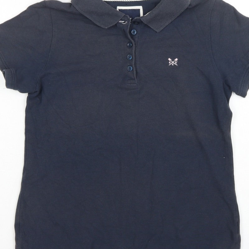 Crew Clothing Company Women’s Navy Size 12 Classic Cotton Polo Shirt