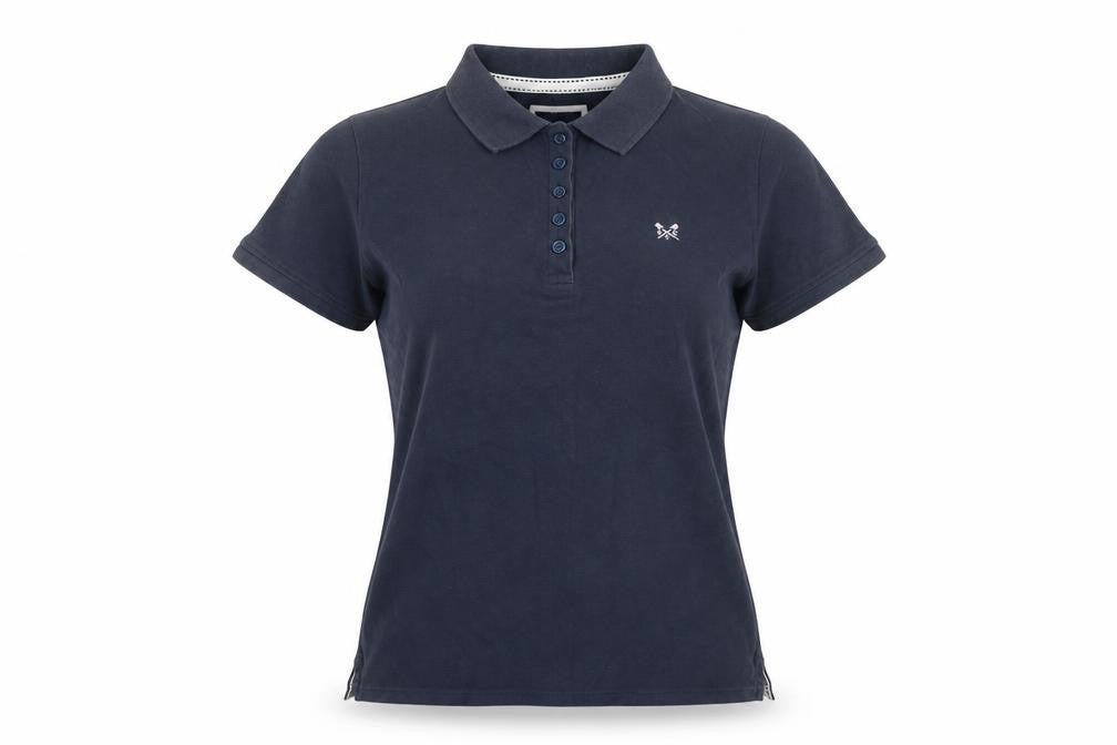Crew Clothing Company Women’s Navy Size 12 Classic Cotton Polo Shirt
