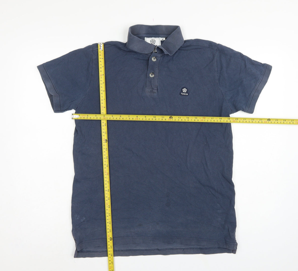 TOG24 Men's Blue M Short Sleeve Logo Casual Polo Shirt
