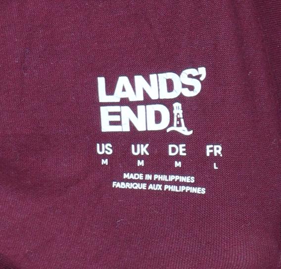 Lands' End Women's Red M Basic Roll Neck Long Sleeve Stretch Top