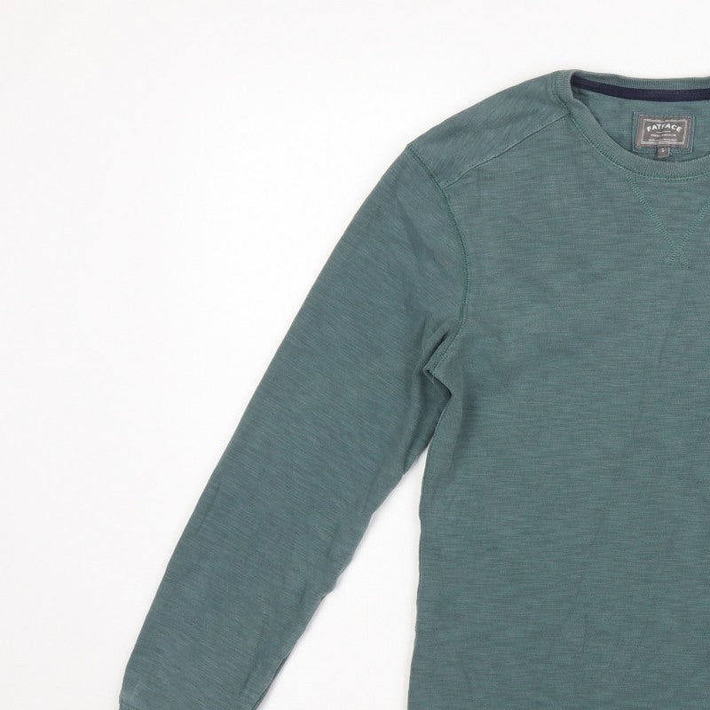 FatFace Men’s Green Cotton Crew Neck Pullover Sweatshirt Size S