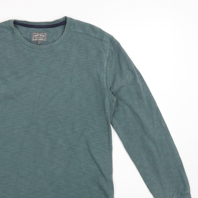 FatFace Men’s Green Cotton Crew Neck Pullover Sweatshirt Size S