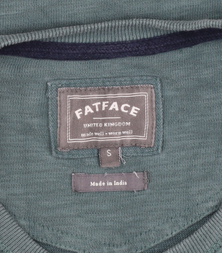 FatFace Men’s Green Cotton Crew Neck Pullover Sweatshirt Size S