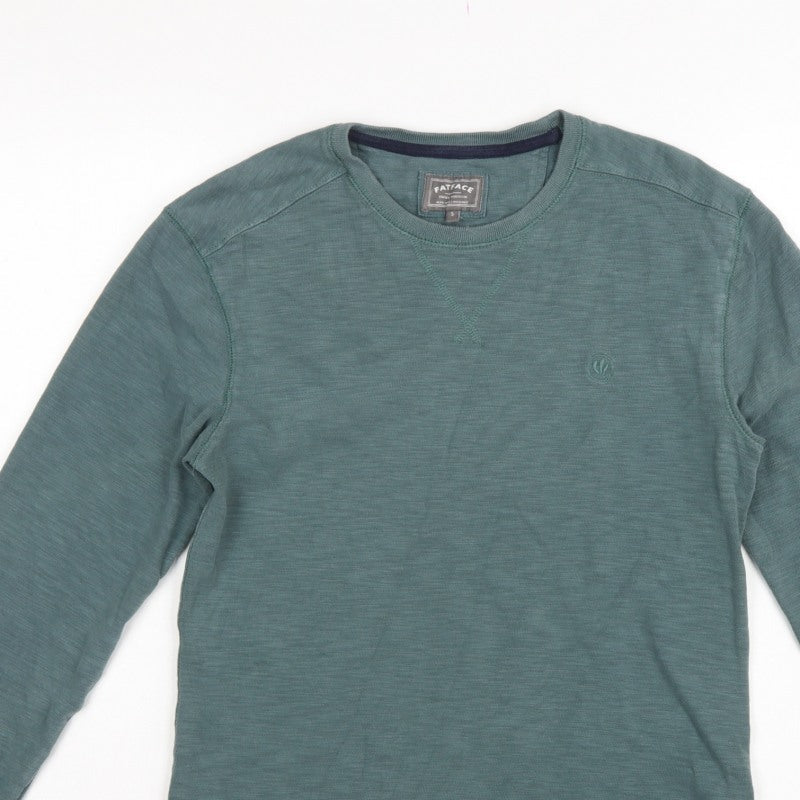 FatFace Men’s Green Cotton Crew Neck Pullover Sweatshirt Size S