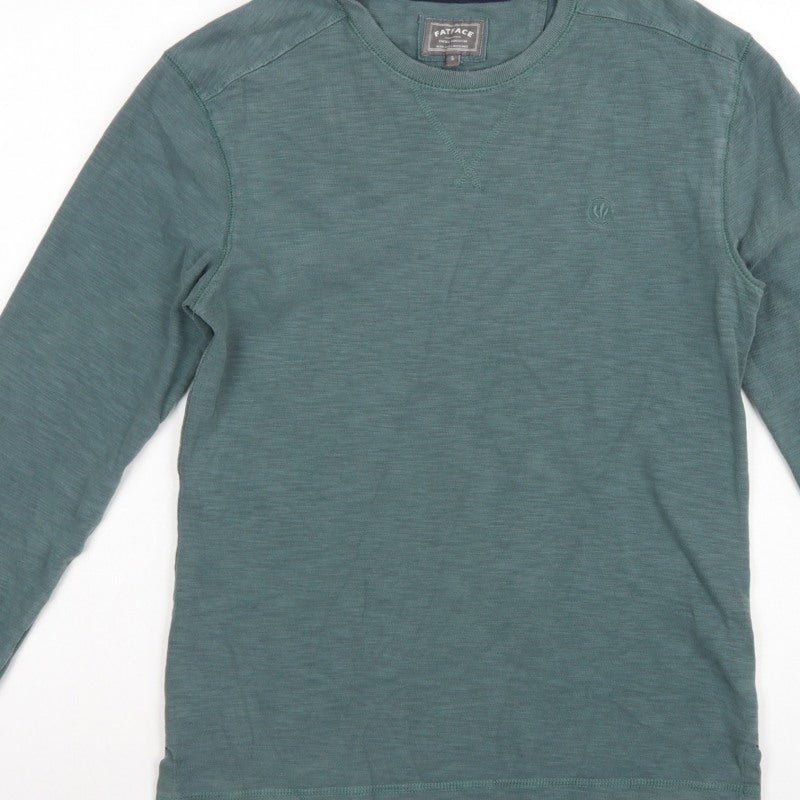 FatFace Men’s Green Cotton Crew Neck Pullover Sweatshirt Size S
