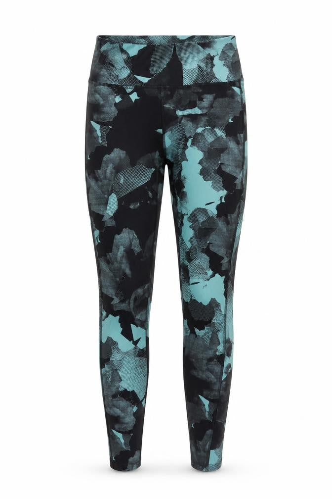 Marks & Spencer Goodmove Women Blue Black Geometric Gym Leggings UK 12