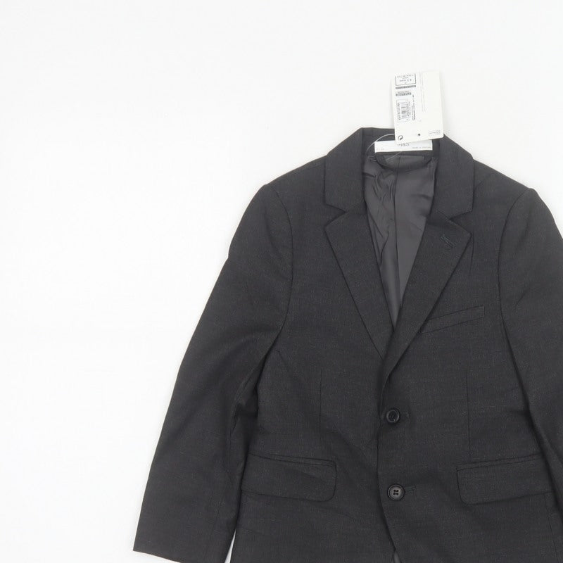 Marks & Spencer Boys Black 4-5 Years Two Button Formal Suit Jacket