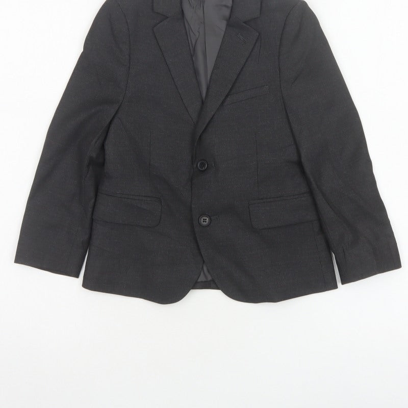 Marks & Spencer Boys Black 4-5 Years Two Button Formal Suit Jacket