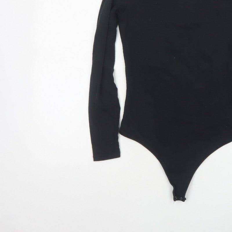 Abercrombie & Fitch Women Black M Long Sleeve Stretch Bodysuit