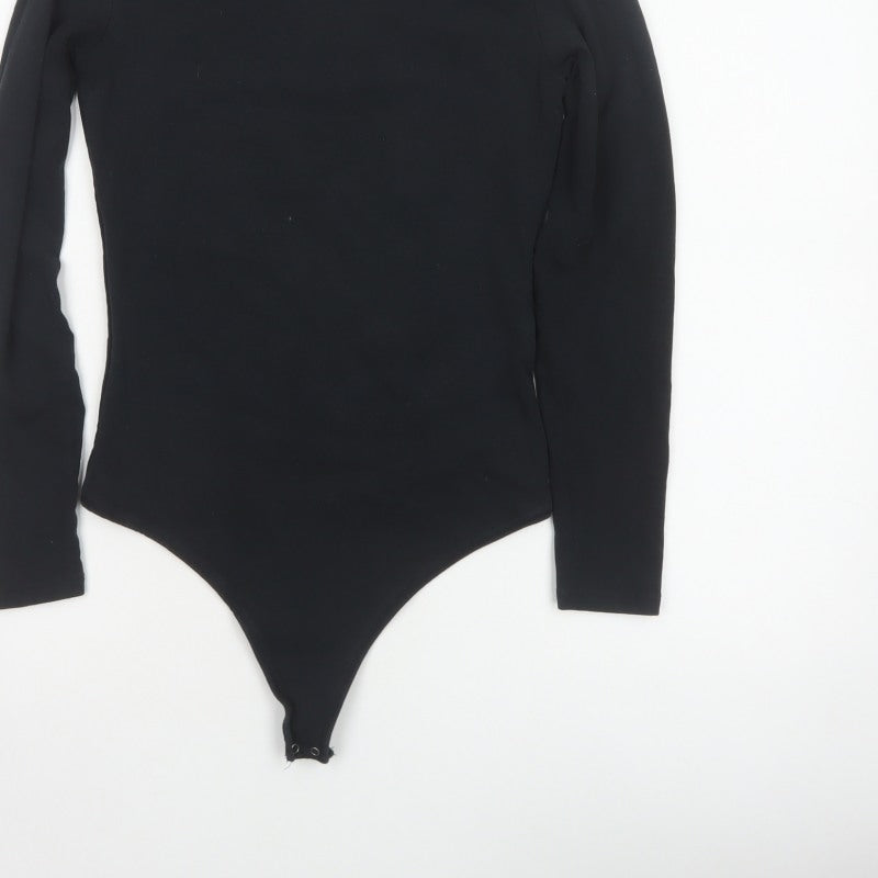 Abercrombie & Fitch Women Black M Long Sleeve Stretch Bodysuit