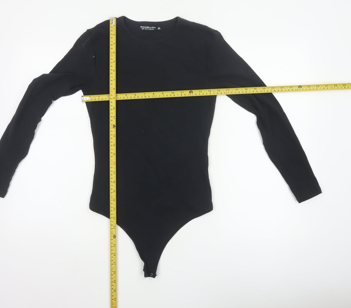 Abercrombie & Fitch Women Black M Long Sleeve Stretch Bodysuit