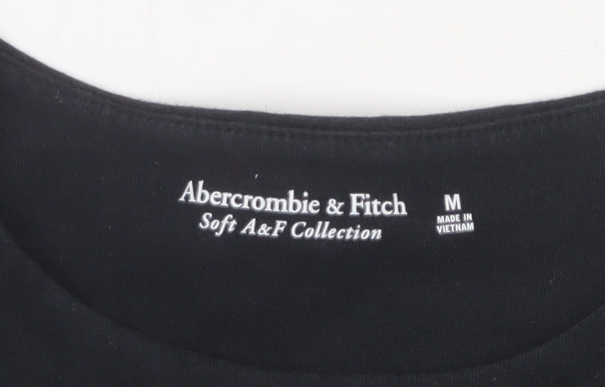 Abercrombie & Fitch Women Black M Long Sleeve Stretch Bodysuit
