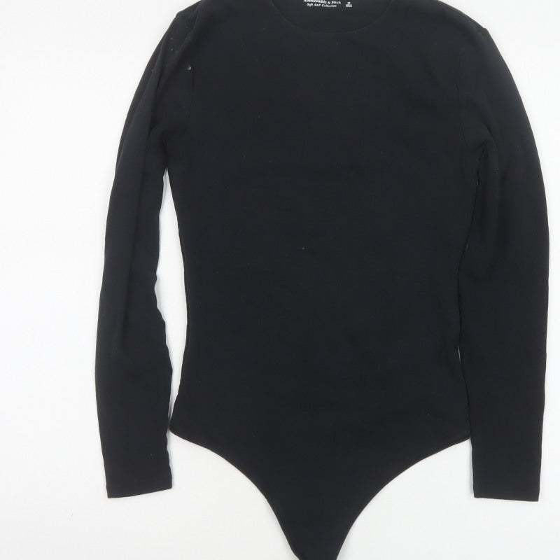 Abercrombie & Fitch Women Black M Long Sleeve Stretch Bodysuit