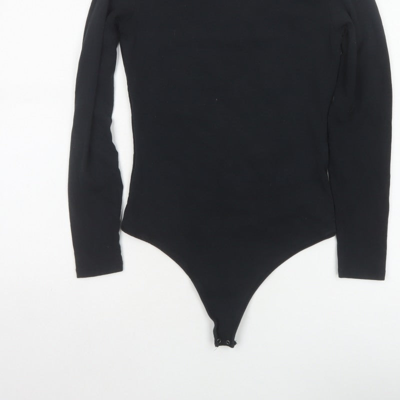 Abercrombie & Fitch Women Black M Long Sleeve Stretch Bodysuit