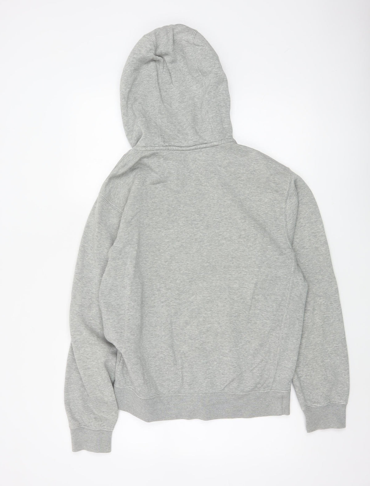 Nike Men’s Grey L Full Zip Hooded Fleece Sweatshirt Logo