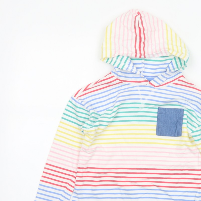 Joules Unisex Kids Multicoloured 8 Years Pullover Striped Hoodie