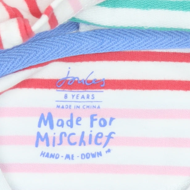 Joules Unisex Kids Multicoloured 8 Years Pullover Striped Hoodie