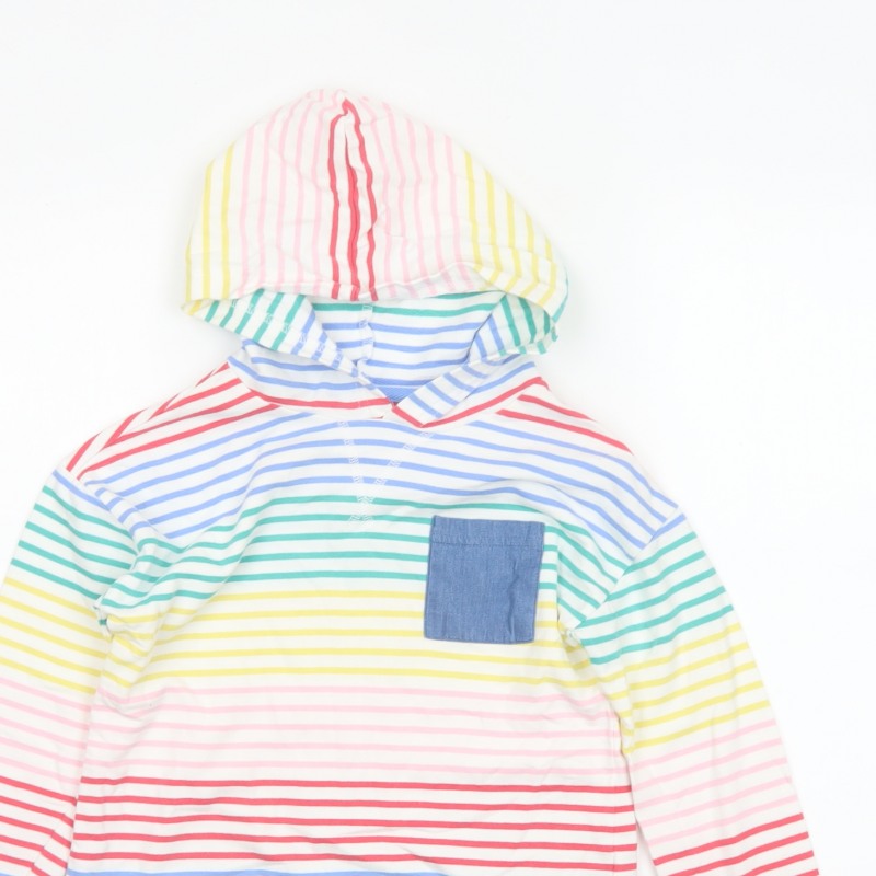 Joules Unisex Kids Multicoloured 8 Years Pullover Striped Hoodie