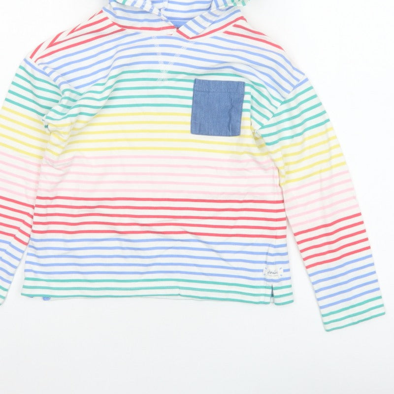 Joules Unisex Kids Multicoloured 8 Years Pullover Striped Hoodie
