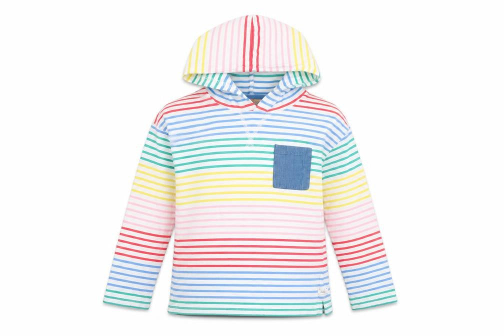 Joules Unisex Kids Multicoloured 8 Years Pullover Striped Hoodie