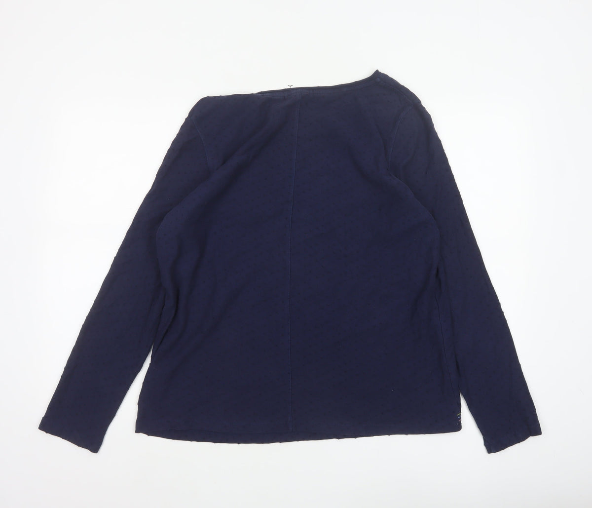 White Stuff Women’s Navy UK 16 Cotton Long Sleeve Relaxed Blouse