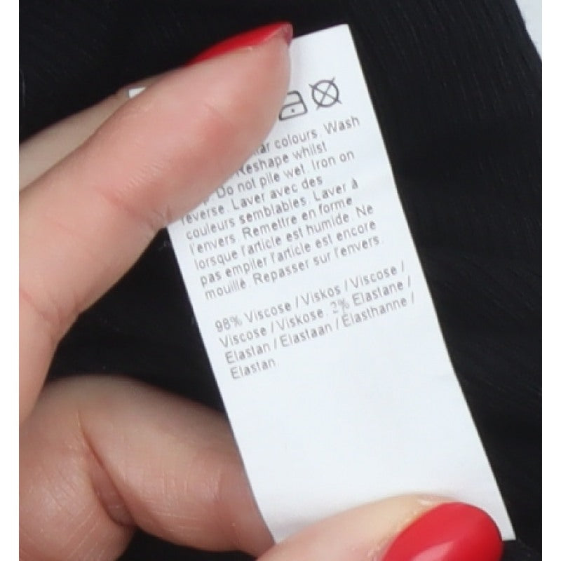 River Island Women Black UK 12 Knee Length Jumper Dress Roll Neck