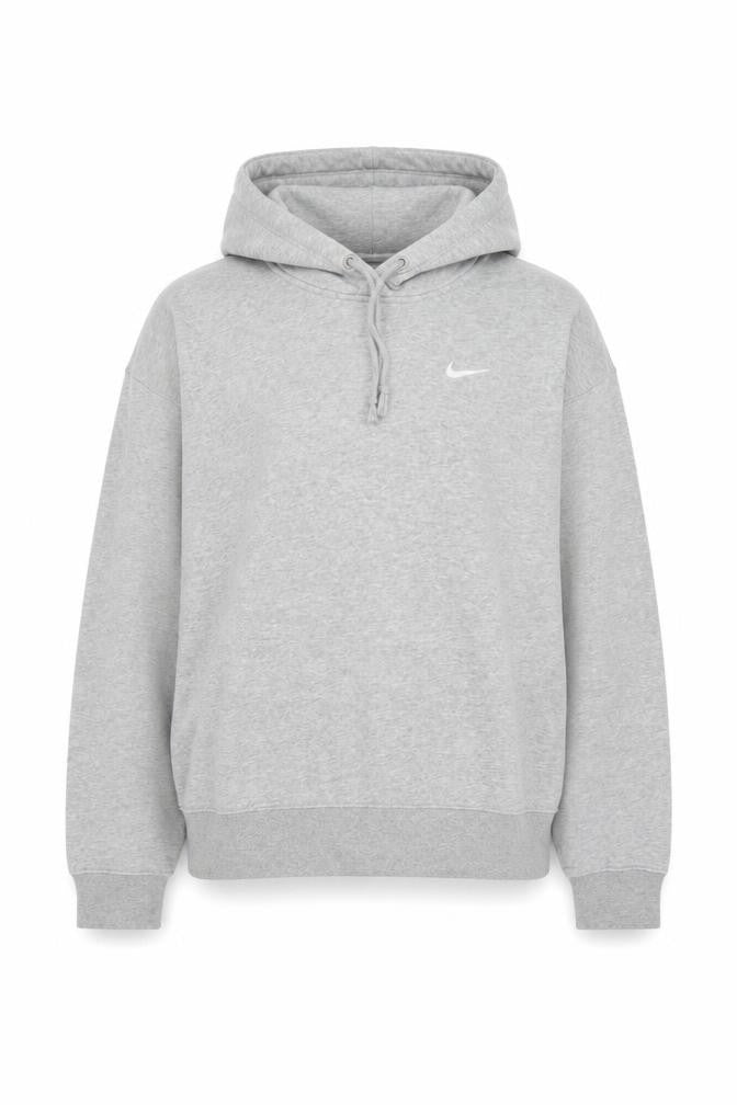Nike Men's Grey M Pullover Hoodie Logo Cotton Blend Sports