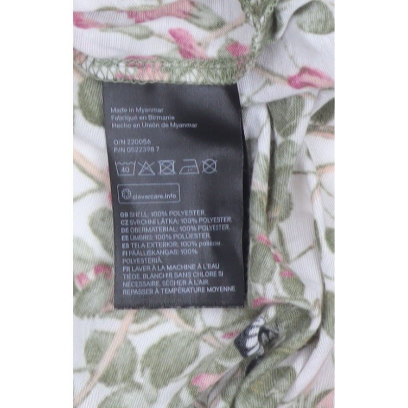 H&M Women Multicoloured UK 10 Floral Butterfly Long Sleeve Tunic Blouse