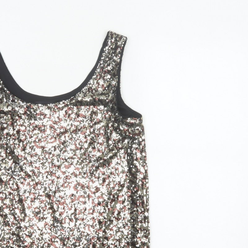 Marks and Spencer Women Silver Sequin Camisole Tank Top Size 12