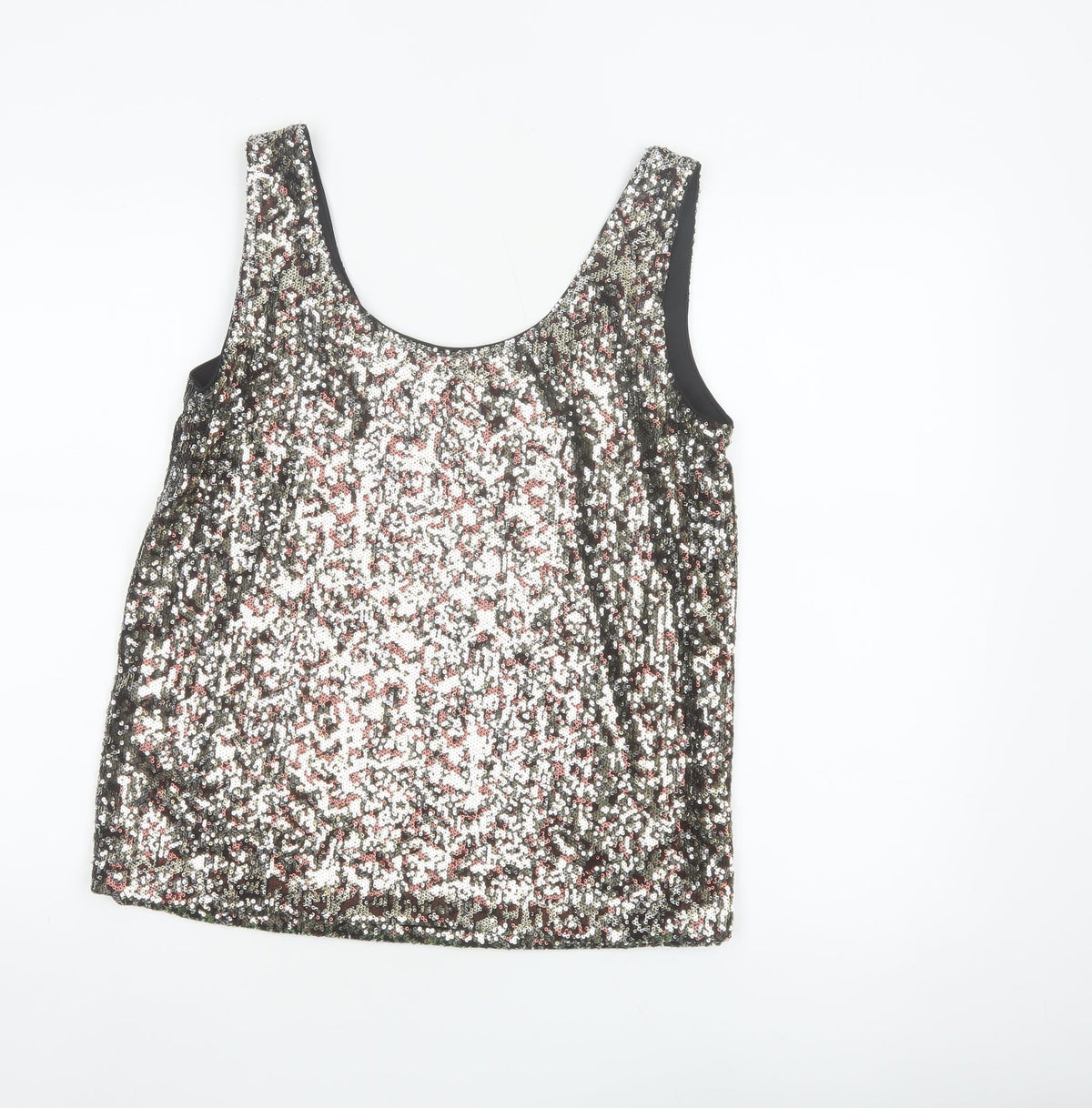 Marks and Spencer Women Silver Sequin Camisole Tank Top Size 12
