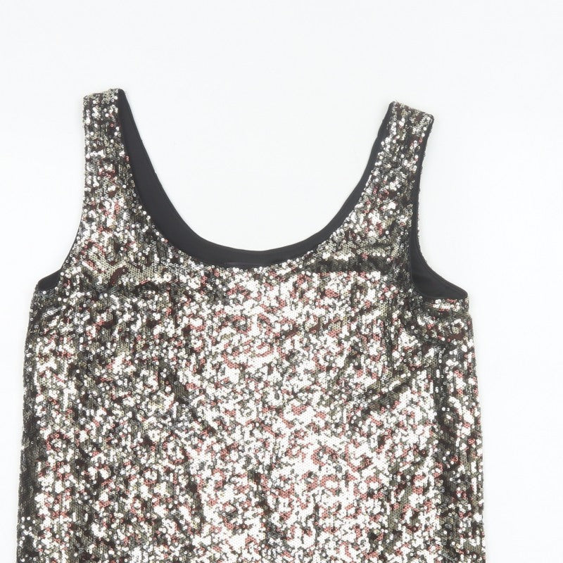 Marks and Spencer Women Silver Sequin Camisole Tank Top Size 12