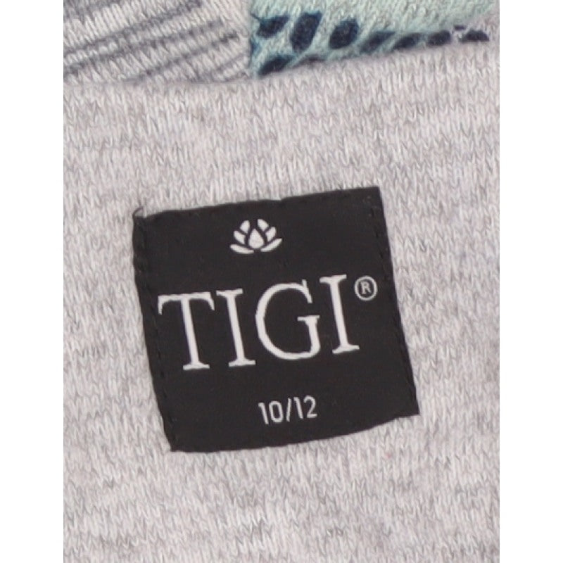 TIGI Women’s Multicoloured Geometric Cowl Neck Long Sleeve Top UK 10
