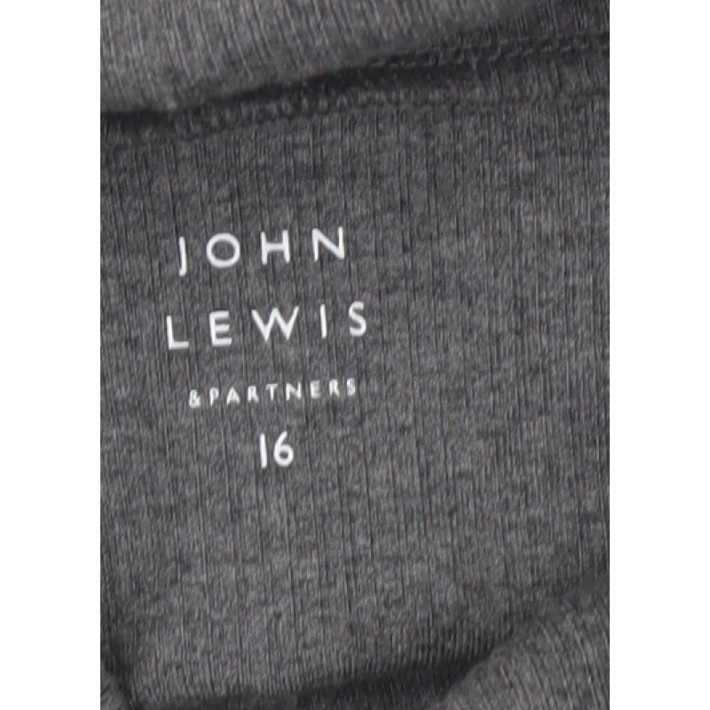 John Lewis Women Grey Size 16 Basic Roll Neck Knit Long Sleeve Top