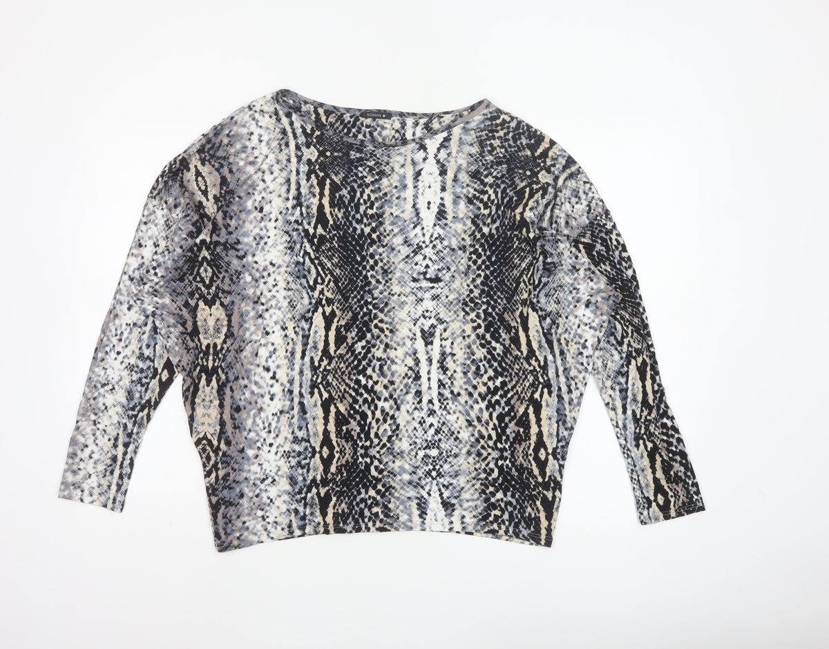 Roman Women’s Multicoloured Snake Print Jersey Top M Long Sleeve