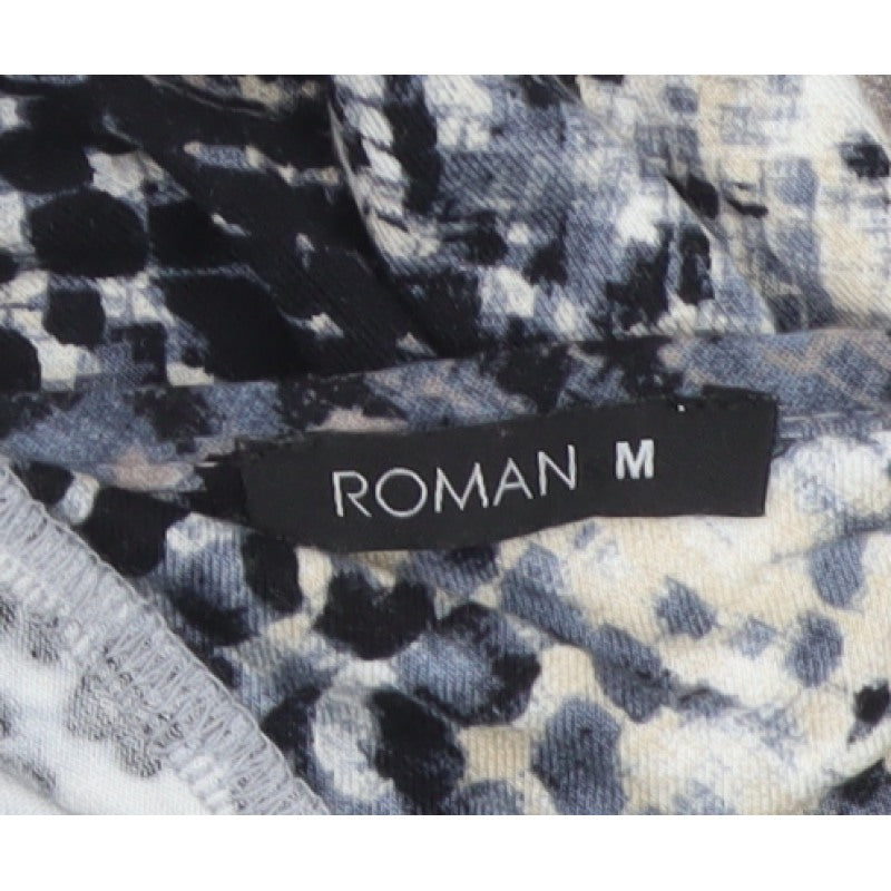 Roman Women’s Multicoloured Snake Print Jersey Top M Long Sleeve