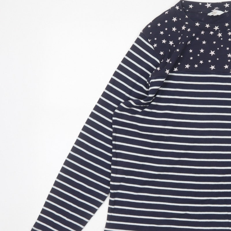 Cotton Traders Women’s Blue Star Stripe Long Sleeve T-Shirt UK 18