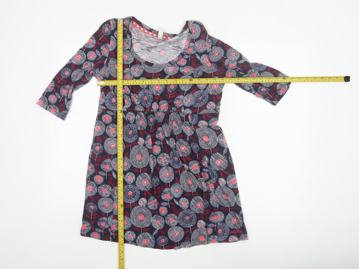 Weird Fish Women’s Multicoloured Floral Tunic Top Size 10 3/4 Sleeve