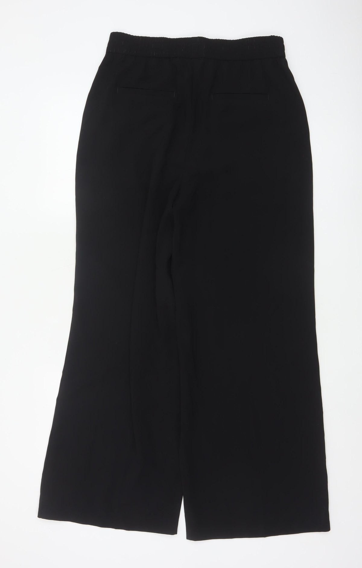 M&S Women’s Black UK 12 Wide Leg Drawstring Dress Trousers