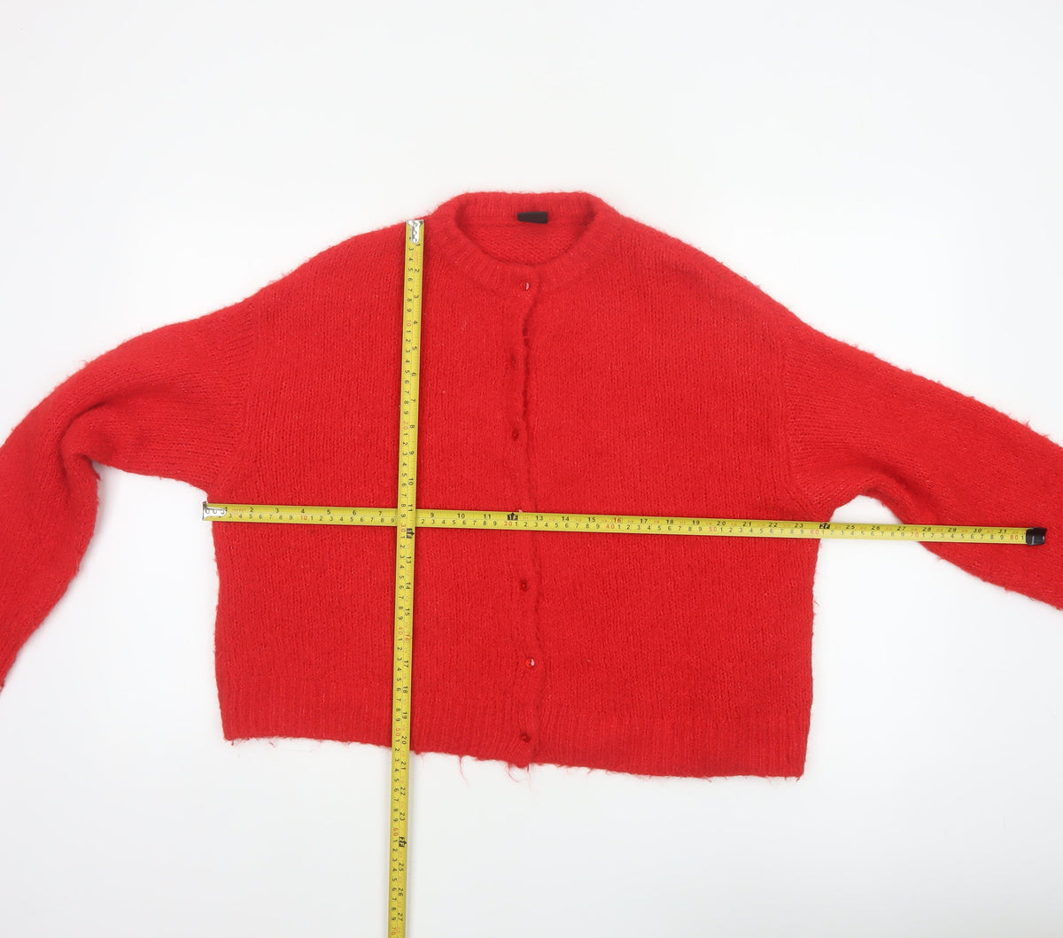 Urban Outfitters Women Red M Button Knit Wool Blend Cardigan