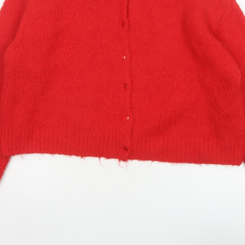 Urban Outfitters Women Red M Button Knit Wool Blend Cardigan