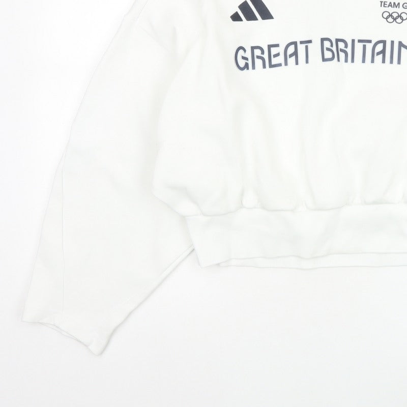 Adidas Team GB Women’s White S Pullover Olympic Logo Sweatshirt