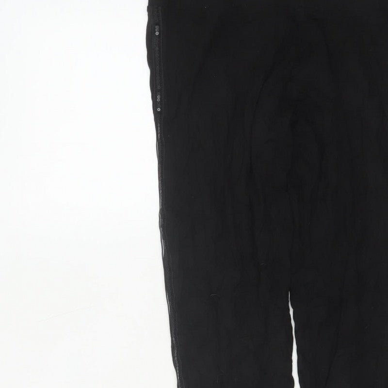 Marks and Spencer Women’s Black UK 12 Stretch Sequin Side Leggings
