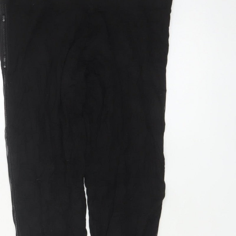 Marks and Spencer Women’s Black UK 12 Stretch Sequin Side Leggings