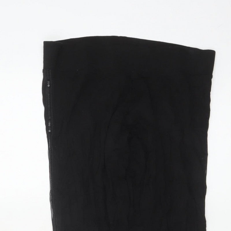 Marks and Spencer Women’s Black UK 12 Stretch Sequin Side Leggings