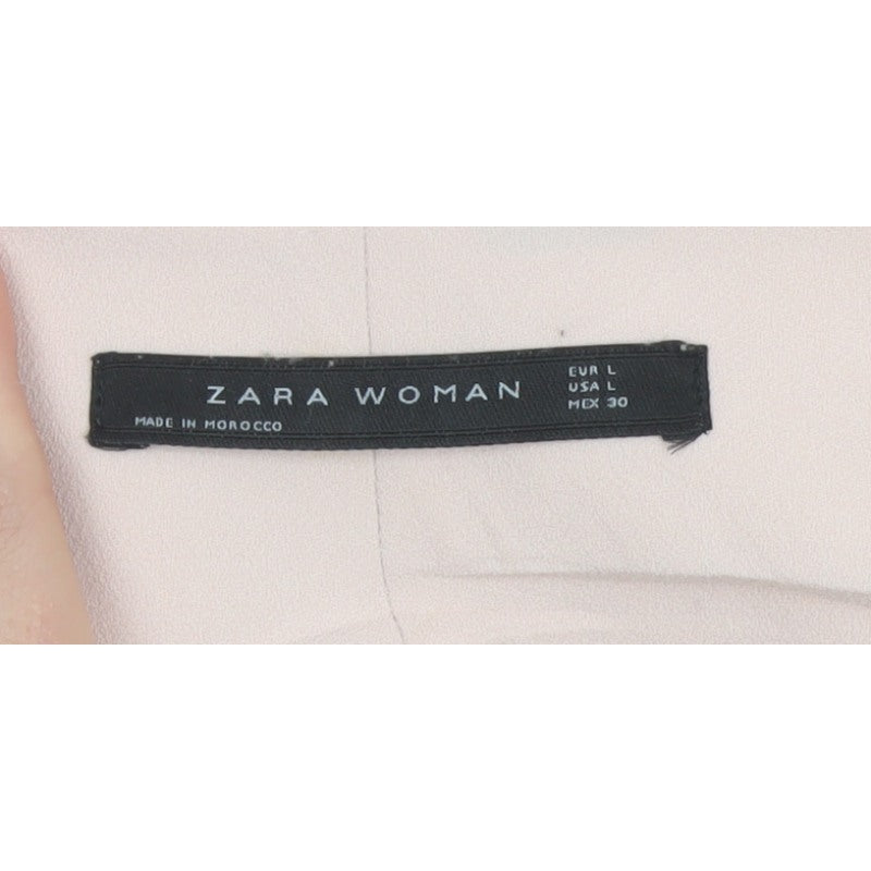 Zara Woman Pink UK 12 Layered Ruffle Skater Mini Skirt